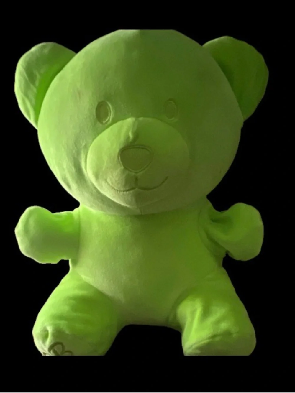 Plush Neon Green Teddy Bear Stuffed Toy - Soft Kids Plush
